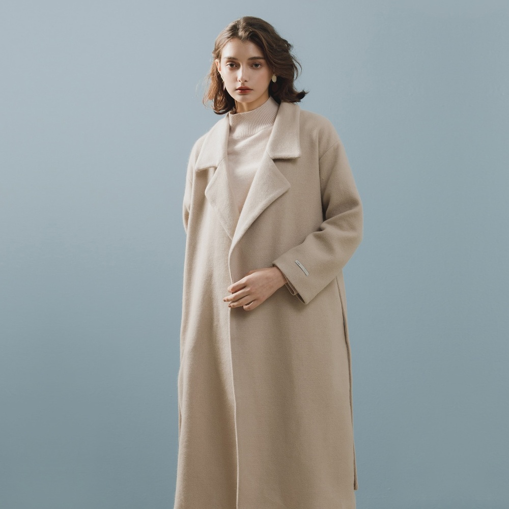 🚫SOLD🚫 Oversize Lapel Woolen with Belt Coat